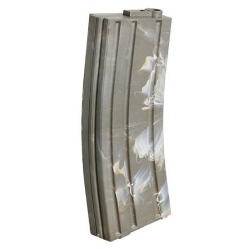 Lancer Tactical Metal Gen 2 120 Round M4/M16 Mid Capacity Airsoft Magazine, Marble