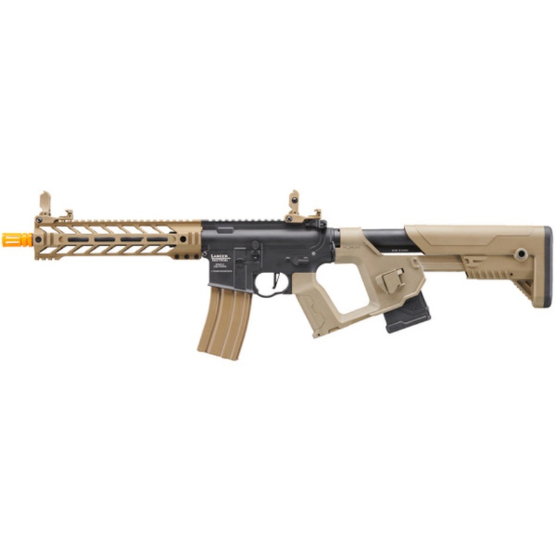 Lancer Tactical Two-Tone Enforcer Battle Hawk M4 AEG w/ Alpha Stock, Black/Tan