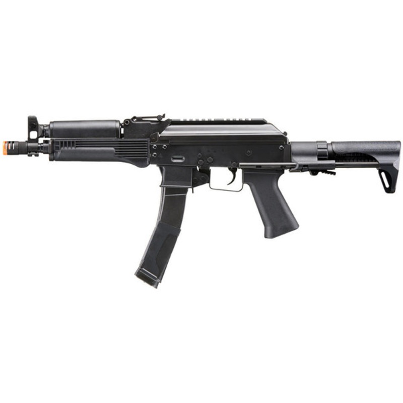 LCT 9mm Style PP-19 PDW AK Airsoft AEG Rifle w/ Polymer Handguard, Black