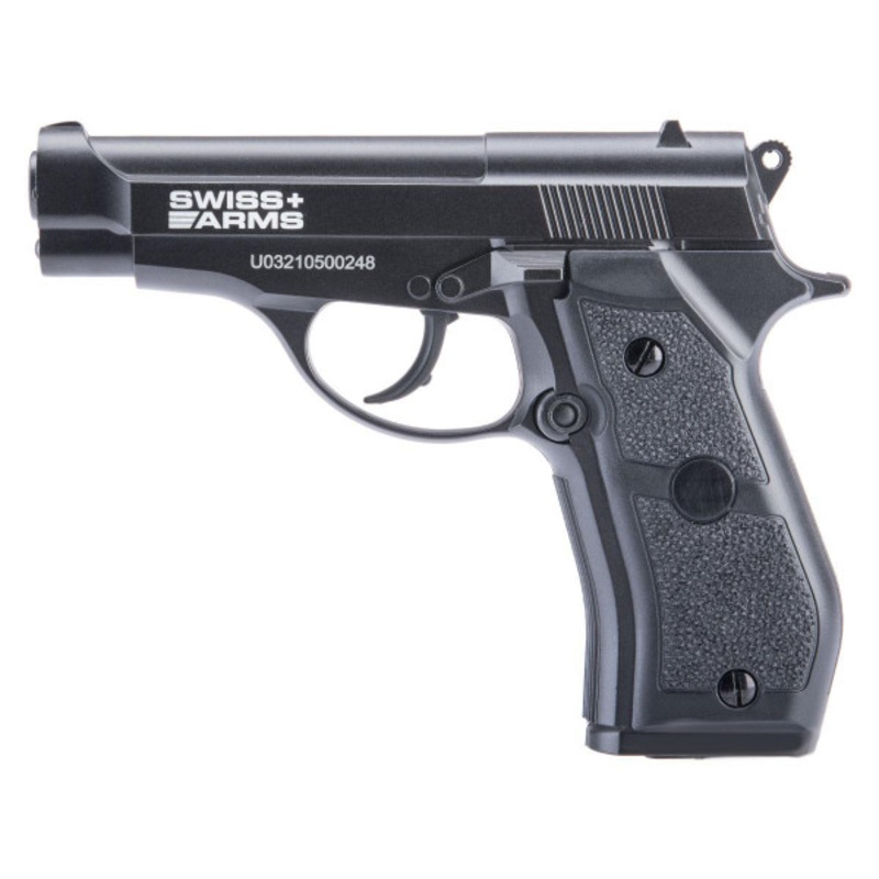 Swiss Arms P84 Full Metal CO2 Non-Blowback 4.5mm Airgun, Black