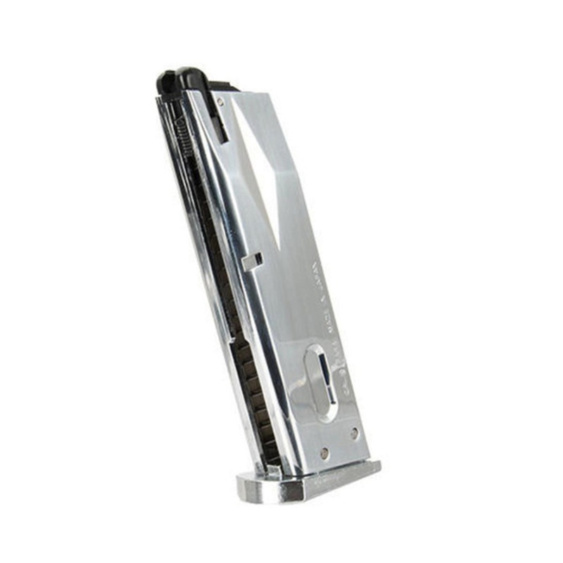 Tokyo Marui 26rd Magazine For TM M92F GBB Airsoft Pistol, Chrome