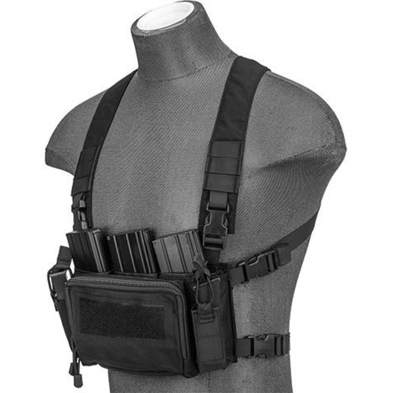 WoSport Multifunctional Tactical Chest Rig, Black