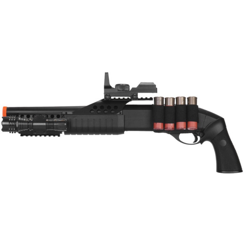 AGM Spring RIS Pistol Grip Airsoft Shotgun, Black