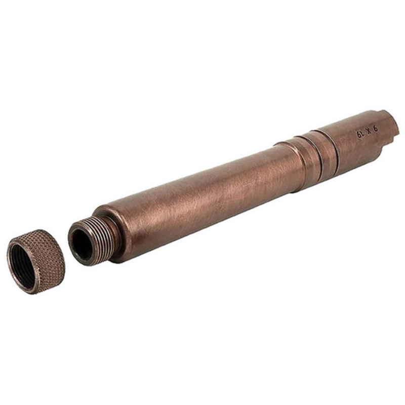 Airsoft Masterpiece Steel Fix Outer Barrel with Threads for Hi-Capa 5.1 GBB Pistol, Copper