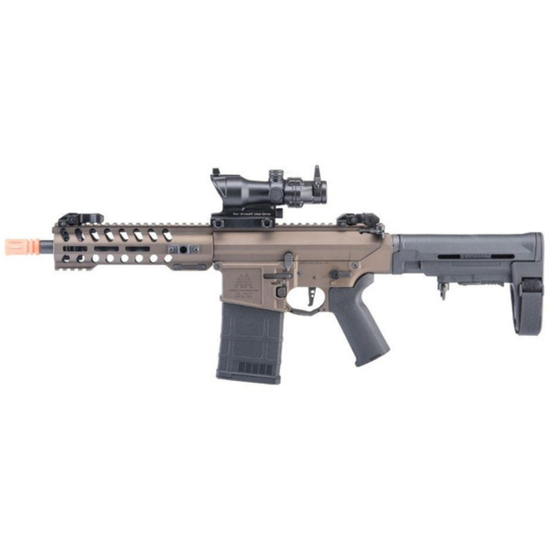 ARES 308S Airsoft AEG Rifle, Tan/Black