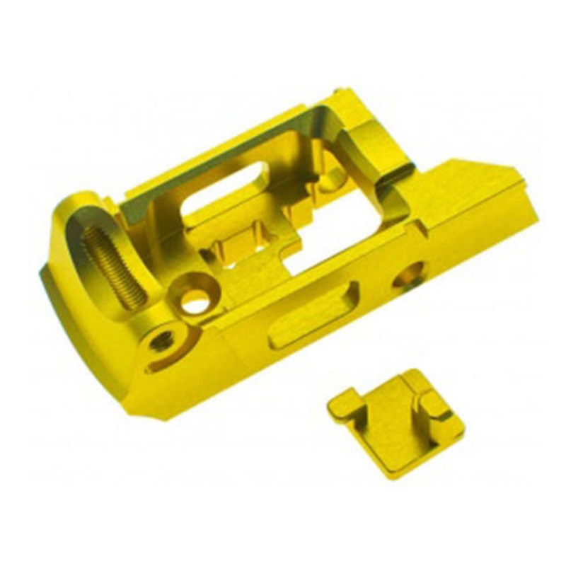 CowCow Technology Aluminum Enhanced Trigger Housing for Action Army AAP-01 Gas Blowback Airsoft Pistol, Gold