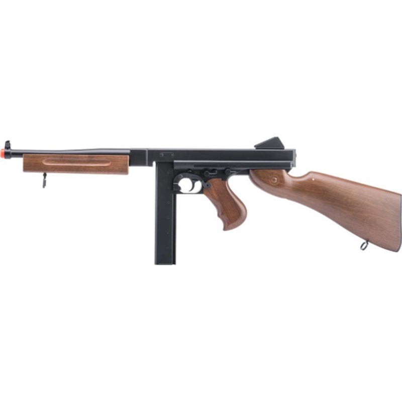 Cybergun Licensed Thompson M1928A1 Airsoft LPAEG Rifle, Wood