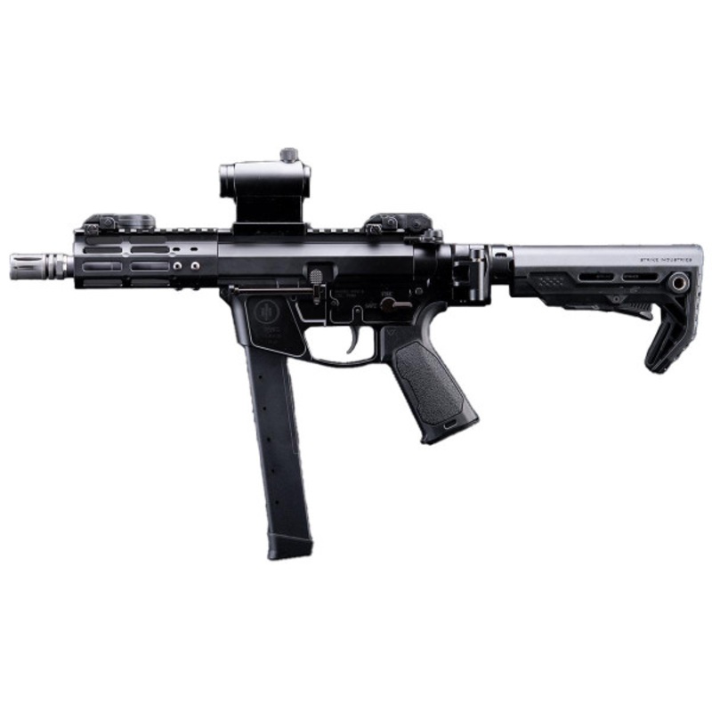 EMG Strike Industries x PWS Licensed 9mm Style Carbine 5 M-LOK Airsoft AEG Rifle w/ Folding Stock, Black