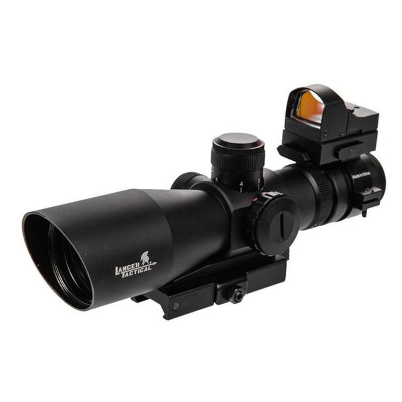 Lancer Tactical 3-9×42 Illuminated Scope w/ Backup Red Dot Sight