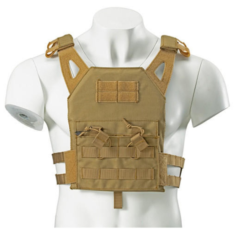 Lancer Tactical Kid’s Tactical Vest w/ EVA Plates, Tan