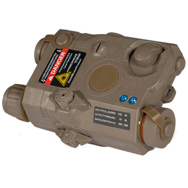 PEQ-15 LA-5 Battery Case w/ Red Laser, Dark Earth
