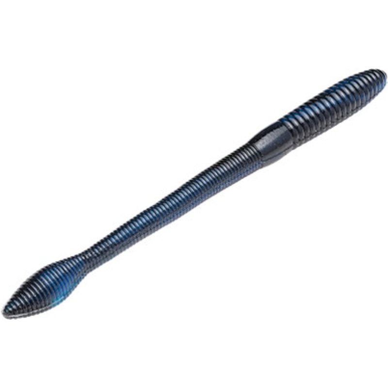 Strike King KVD Fat Baby Finesse Worm – Black Blue Swirl