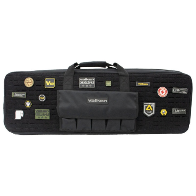 Valken 38 Zulu Patch Wall Tactical Gun Bag, Black/Grey