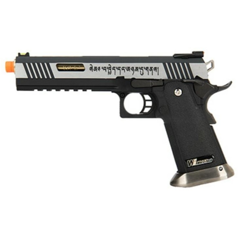 WE Tech 1911 Hi-Capa T-Rex Competition Gas Blowback Airsoft Pistol, Tibetan Version, Two Tone/Gold