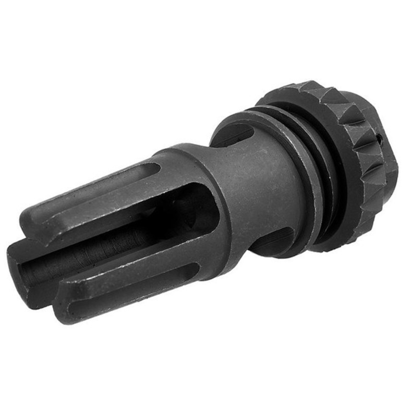 WE Tech MSK Three Prong Airsoft Metal Flash Hider, Black