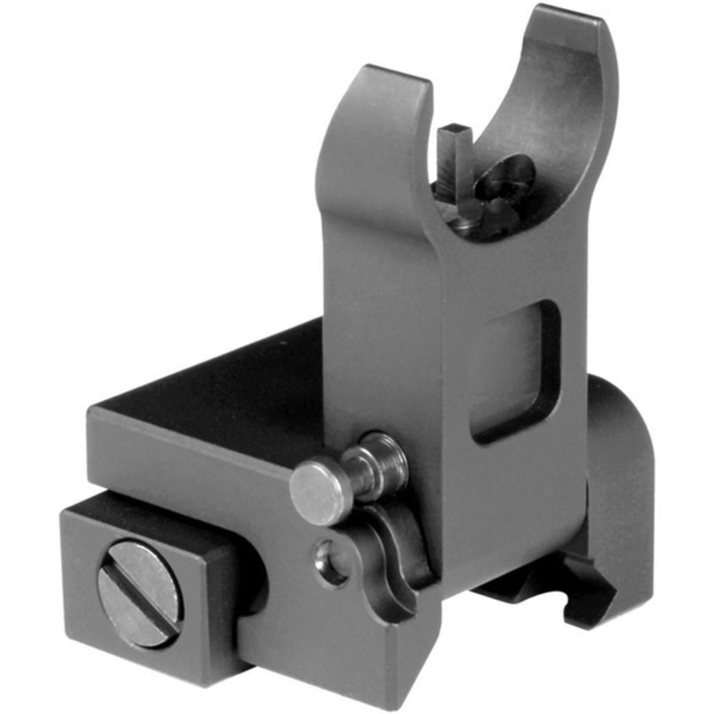 Aim Sports AR Low Profile Front Flip Up Sight, Black