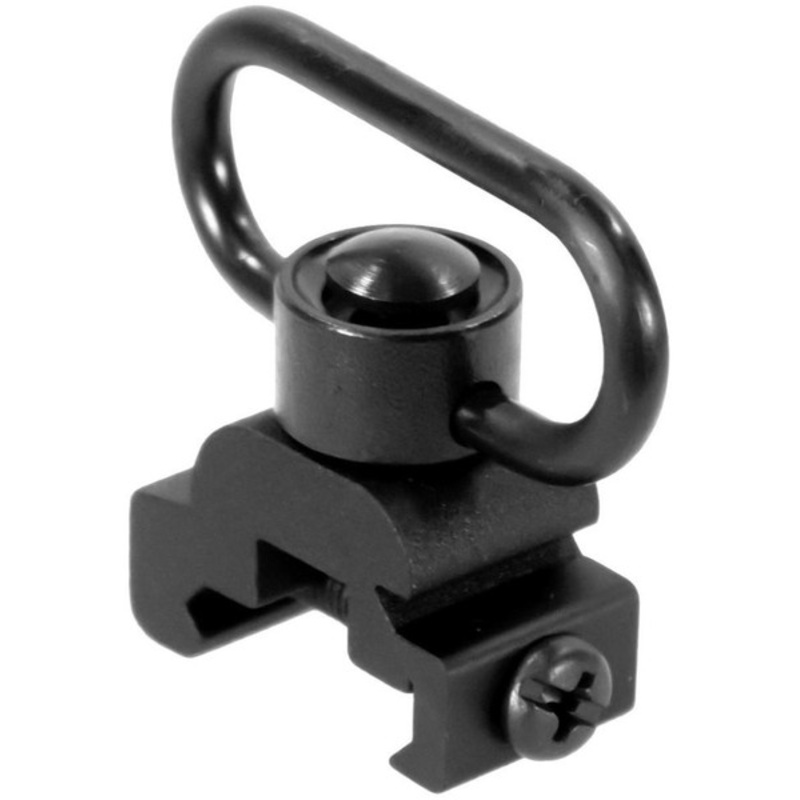 Aim Sports Sling Rail Mount w/ Quick Release Push Button Swivel, Black