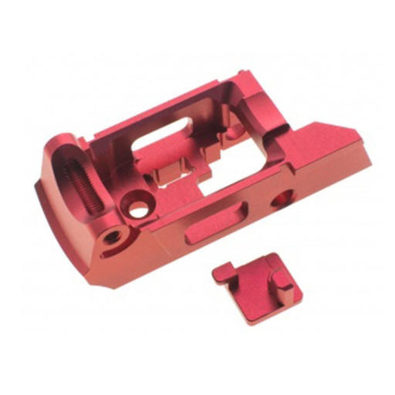 CowCow Technology Aluminum Enhanced Trigger Housing for Action Army AAP-01 Gas Blowback Airsoft Pistol, Red