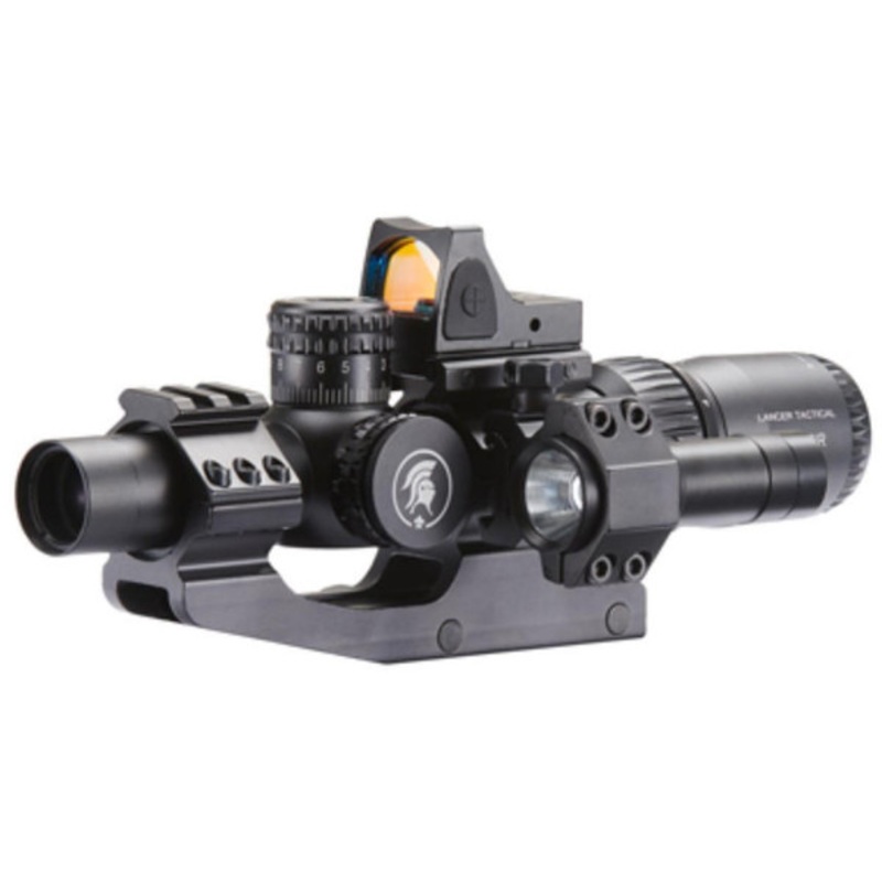 Lancer Tactical 1.5-6×20 ME Scope Set, Black