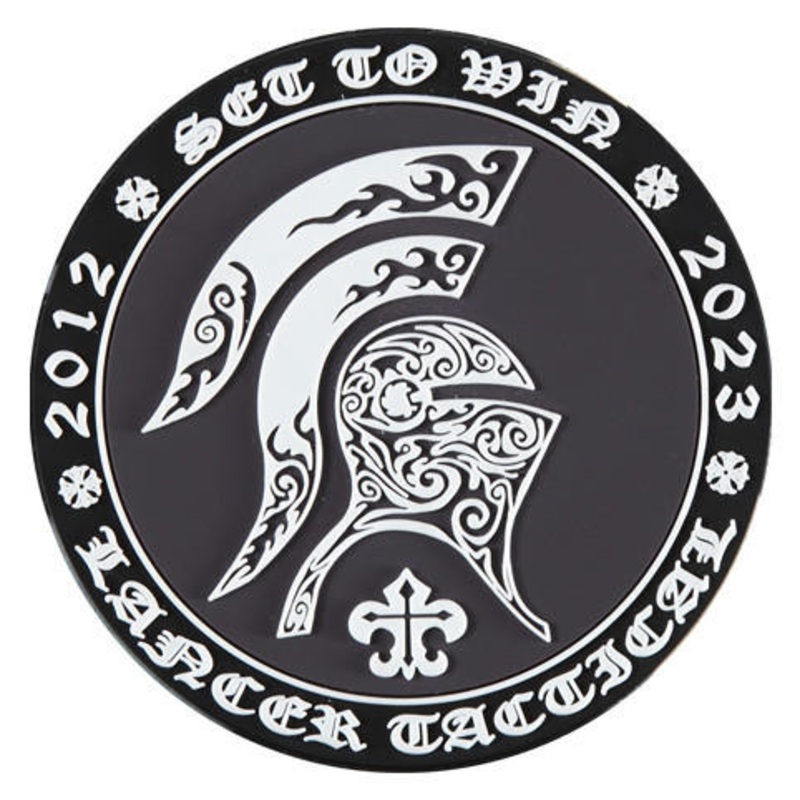 Lancer Tactical Official Set to Win Patch PVC Morale Patch 2023 Special Edition, Black/White