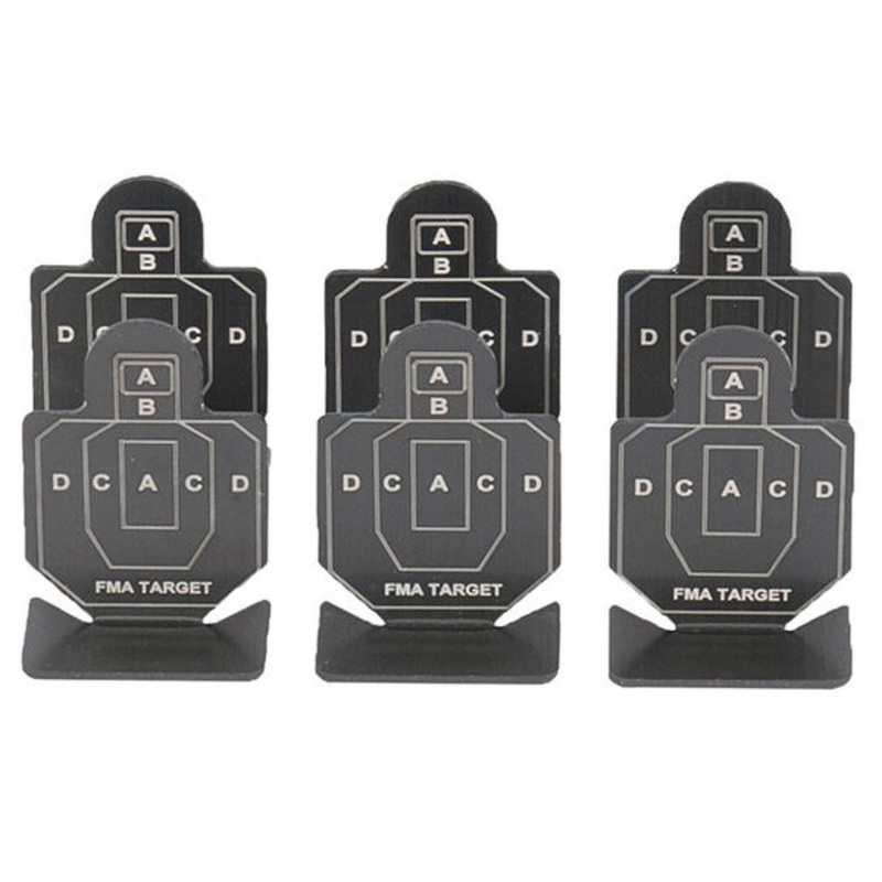Metal Shooting Targets 448 Type B 6 Set, Black