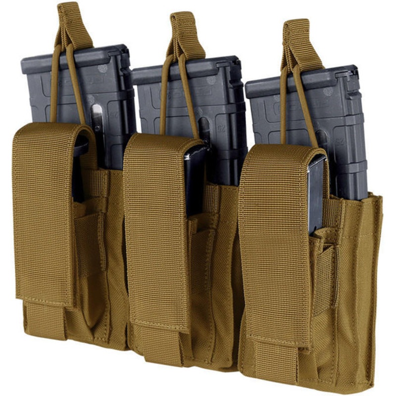 Condor Outdoor Triple Kangaroo Mag Pouch Gen II, Coyote Brown