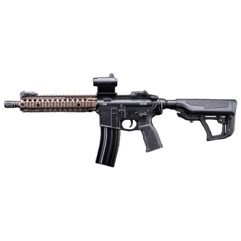 EMG / Daniel Defense Licensed DDMK18 Airsoft EBB AEG Rifle w/ S3 Electronic Trigger by ICS, Black/DE