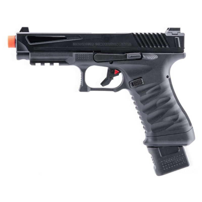 ICS ICP Green Gas Blowback Airsoft Pistol, Black