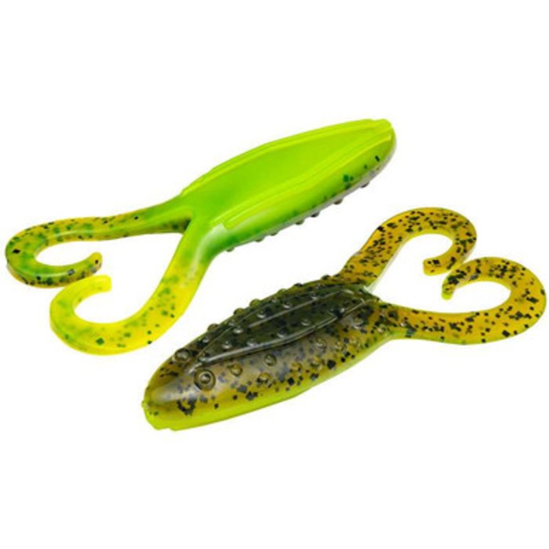 Strike King Gurgle Toad – 3-3/4in – Green Pumpkin Chartreuse Belly