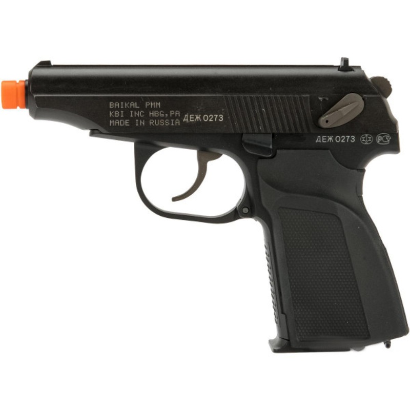 WE-Tech Baikal Licensed PMM Gas Blowback Airsoft Pistol w/ Mock Suppressor, Black