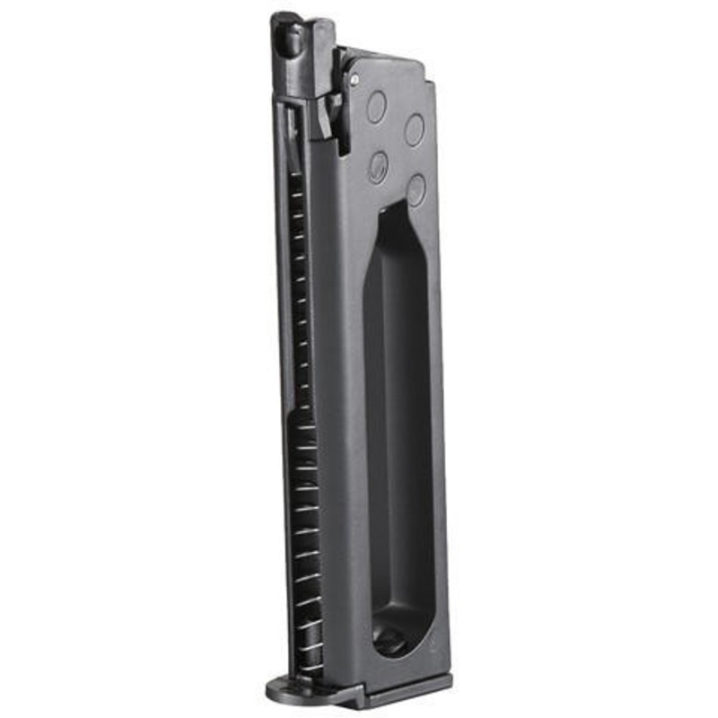 Well Fire 16 Round Single Stack 1911 CO2 Magazine, Black