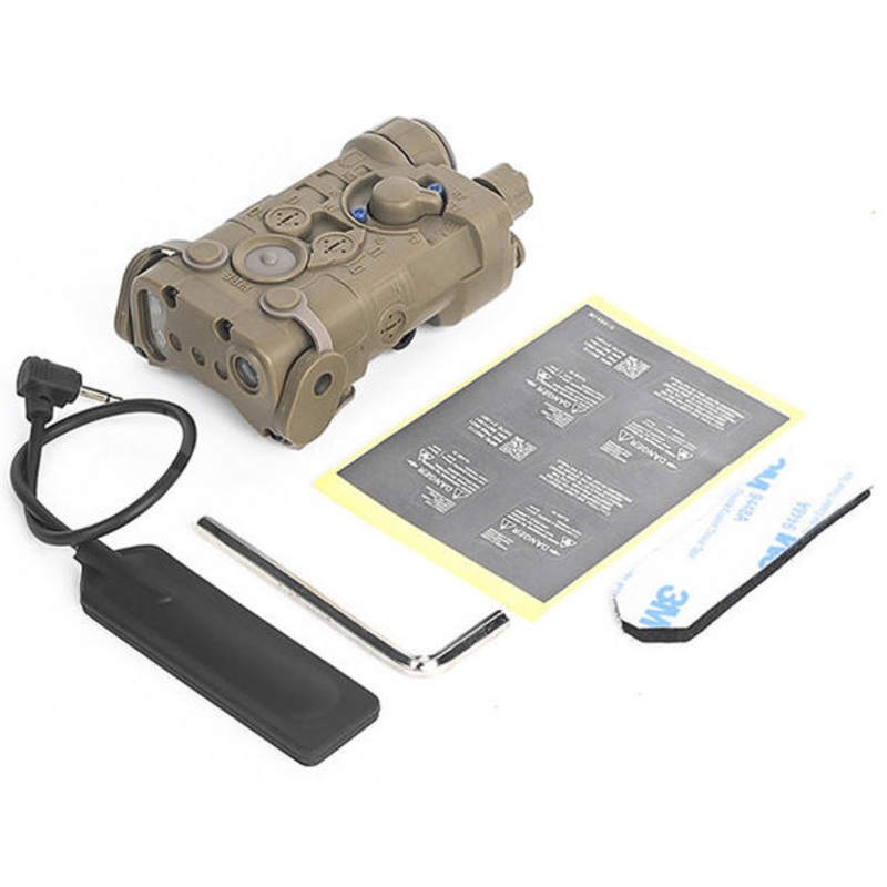ACW NGAL Red Laser + White Light Version PEQ Box, Desert Tan