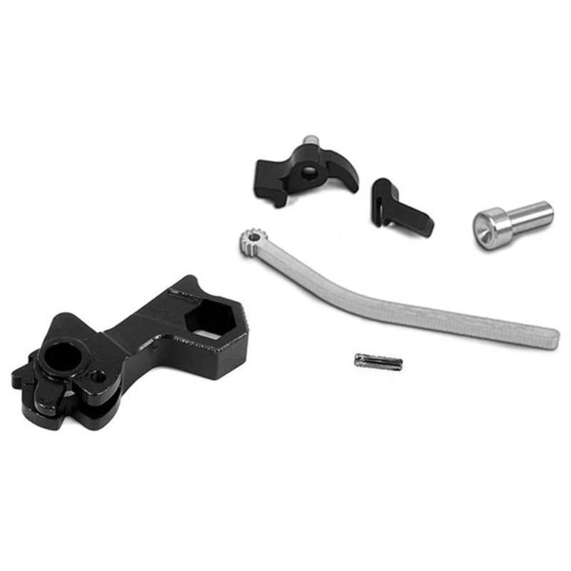 Airsoft Masterpiece CNC Steel Hammer & Sear Set for Marui Hi-Capa S Style Hex, Black