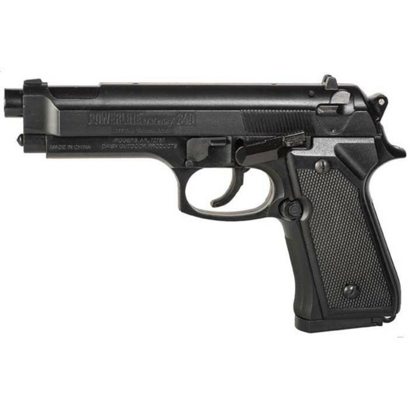 Daisy Powerline 340 Spring Single Action 0.177 Cal Air Pistol, Black