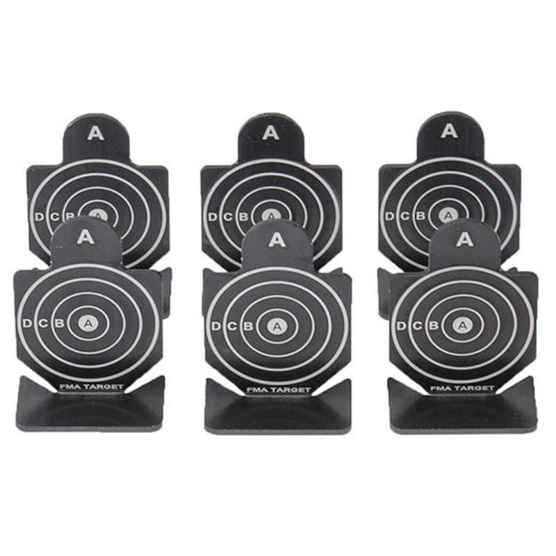 Metal Shooting Targets 447 Type A 6 Set, Black