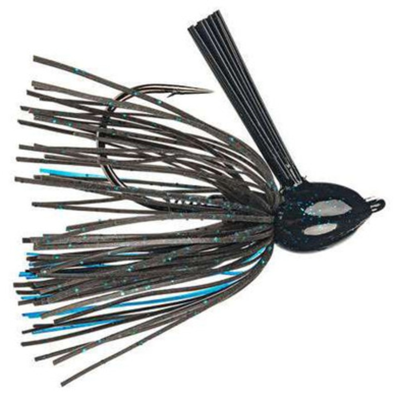 Strike King Hack Attack Fluorocarbon Flipping Jig – Black Blue – 3/4oz