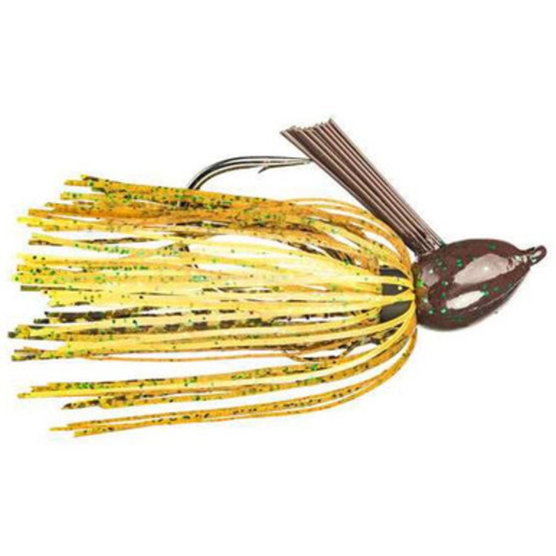 Strike King Hack Attack Fluorocarbon Flipping Jig – Gator Craw – 1/2oz