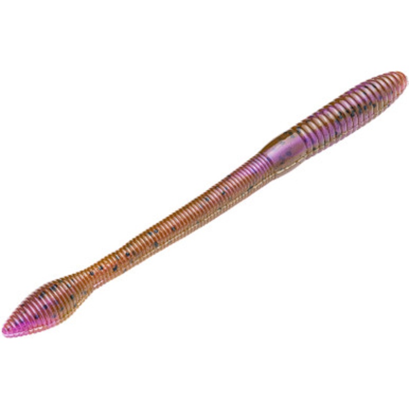 Strike King KVD Fat Baby Finesse Worm – Green Pumpkin Purple Swirl
