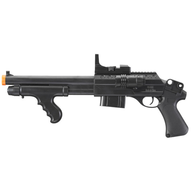 UK Arms M0681A Spring Powered Pump Action Airsoft Shotgun, Black