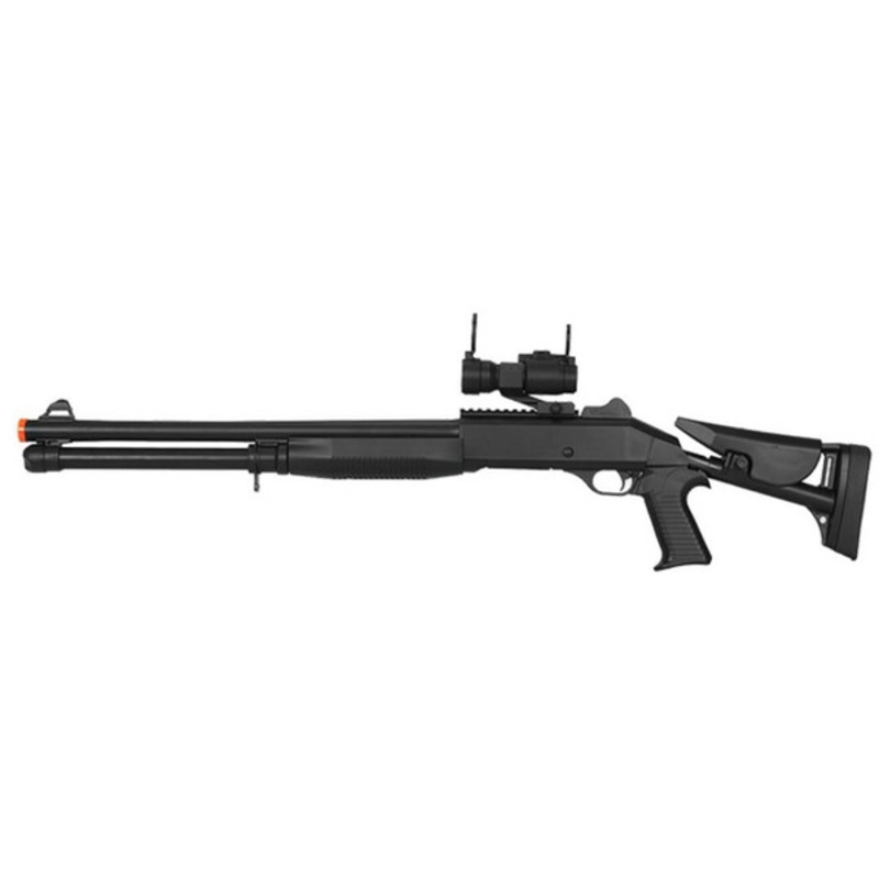 Ukarms M186A Spring Airsoft Shotgun, Black