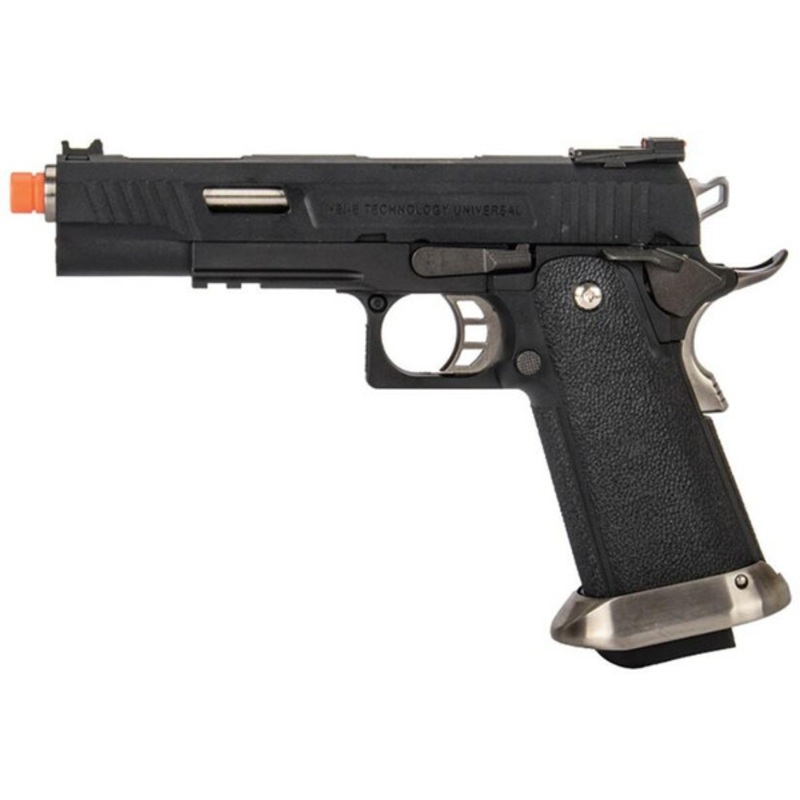 WE-Tech Hi-Capa 5.1 T-Rex Full Auto Gas Blowback Competition Airsoft Pistol, Black