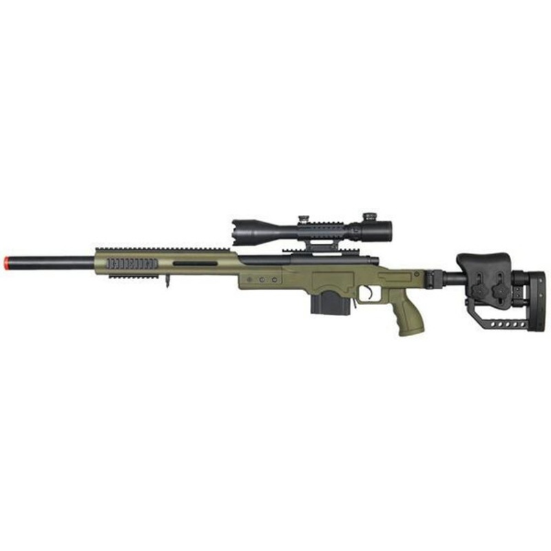 Well MB4410GA2 Bolt Action Airsoft Sniper Rifle, OD Green