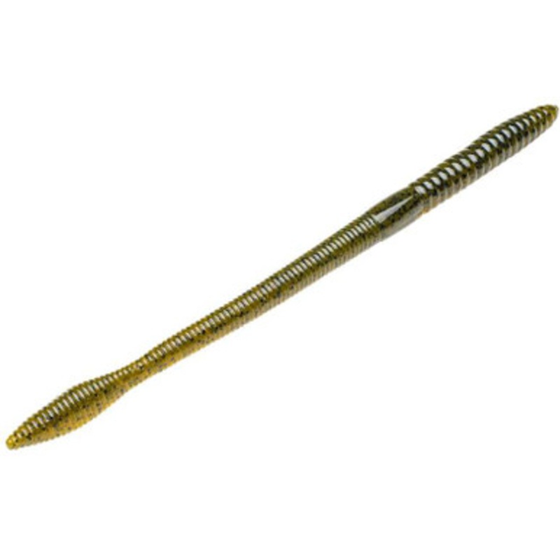 Strike King Bull Worm – 10in Green Pumpkin
