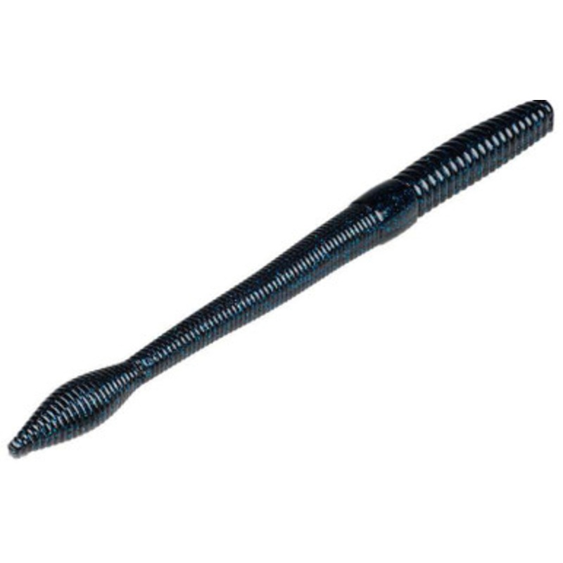Strike King Bull Worm – 8in Black Blue Flake
