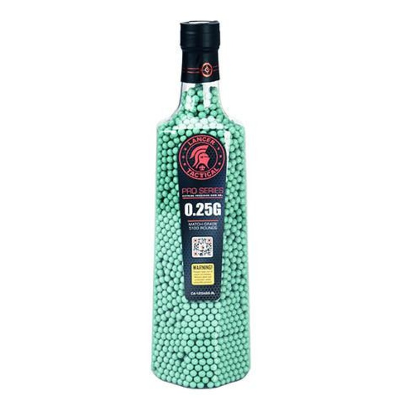 Lancer Tactical 5100 Round 0.25g Seamless Airsoft BBs, Tiffany Blue