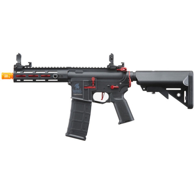 Lancer Tactical Gen 2 Hellion M-LOK 7 Airsoft M4 AEG Rifle, Black/Red
