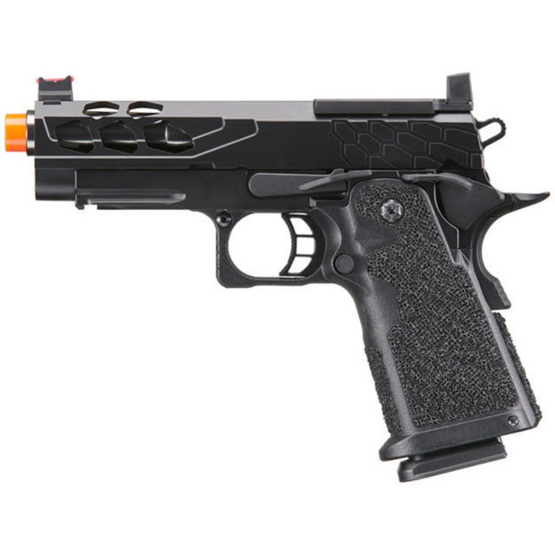 Lancer Tactical Stryk Hi-Capa 4.3 Gas Blowback Airsoft Pistol, Black