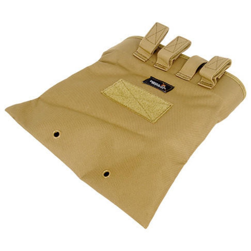 Large Foldable 341TN Airsoft Mountable Dump Pouch, Tan