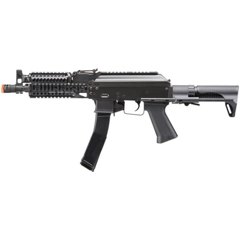 LCT 9mm Style PP-19 PDW AK Airsoft Electric Blowback Rifle w/ Picatinny Handguard, Black