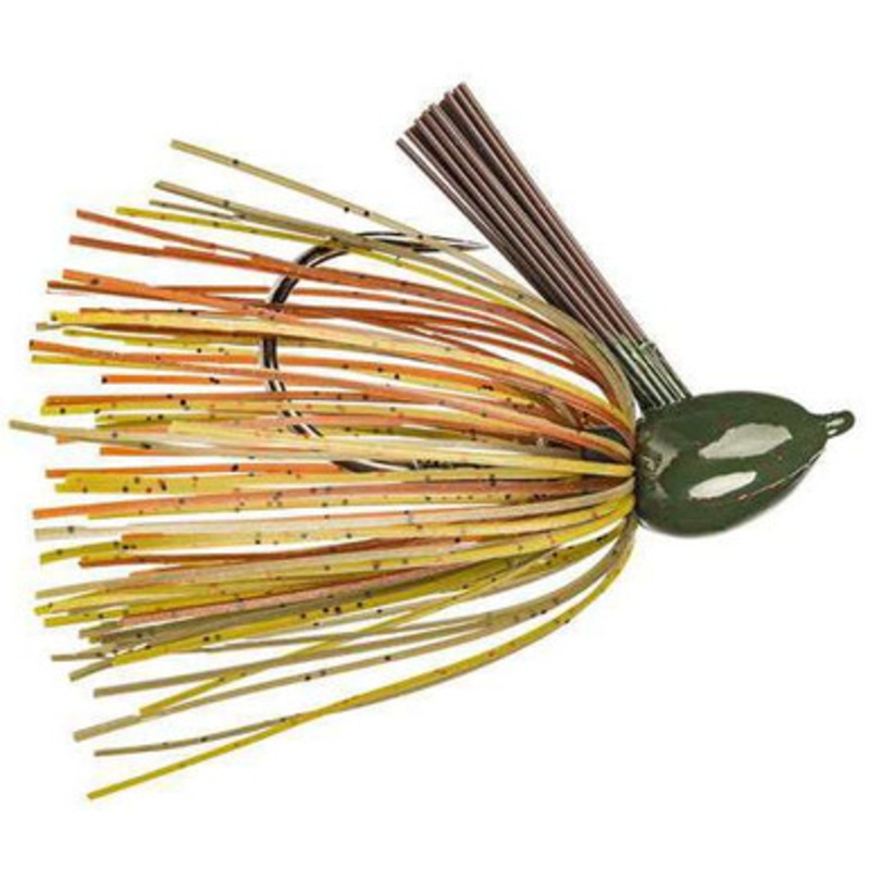 Strike King Hack Attack Fluorocarbon Flipping Jig – Green Pumpkin Craw – 3/8oz